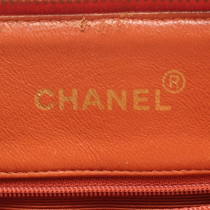 Chanel Shoulder Bag Quilted Orange Caviar Leather Chain — view 4
