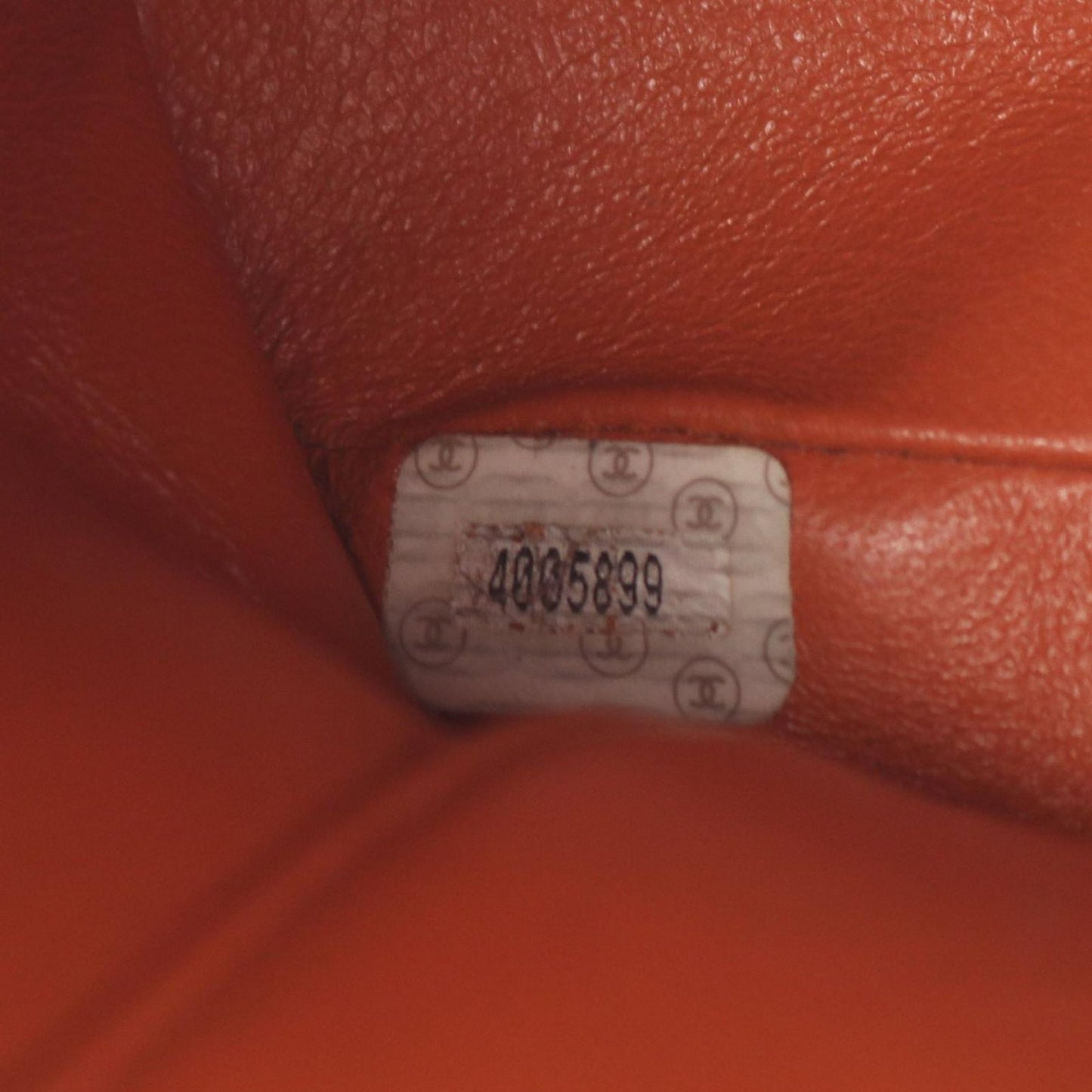 Chanel Shoulder Bag Quilted Orange Caviar Leather Chain — view 5