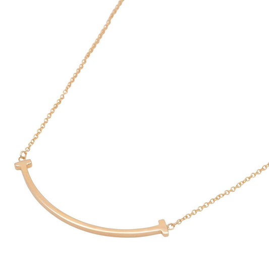 Tiffany & Co Necklace T Smile Small 40.5 45.5 cm 18k Pink Gold