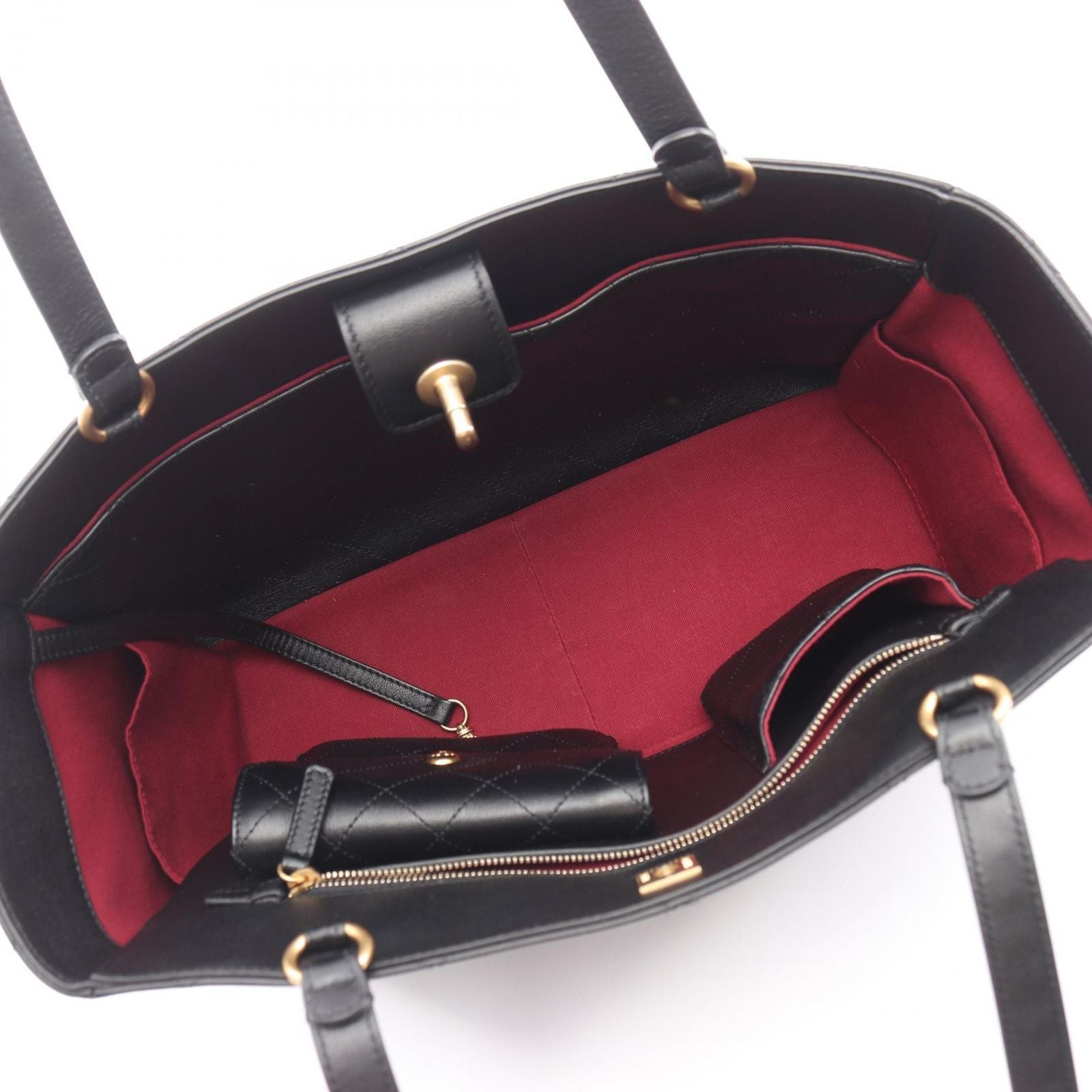 Chanel Tote Quilted Black Leather Chain — view 3