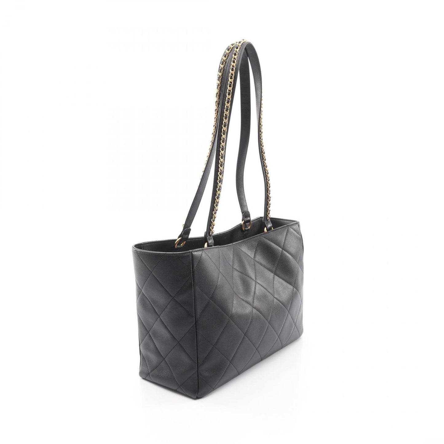 Chanel Tote Quilted Black Leather Chain — view 2