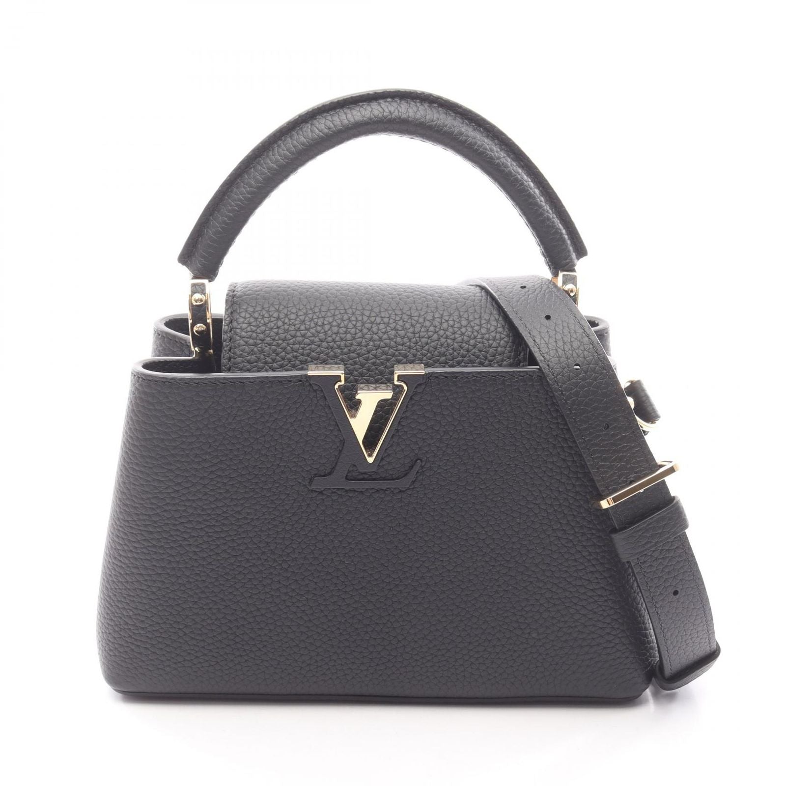 Louis Vuitton Handbag My Capucines 2-Way Noir Leather