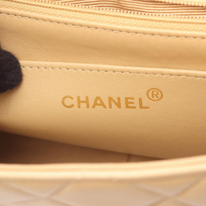 Chanel Shoulder Bag Quilted Diana Flap Beige Lambskin Chain — view 4