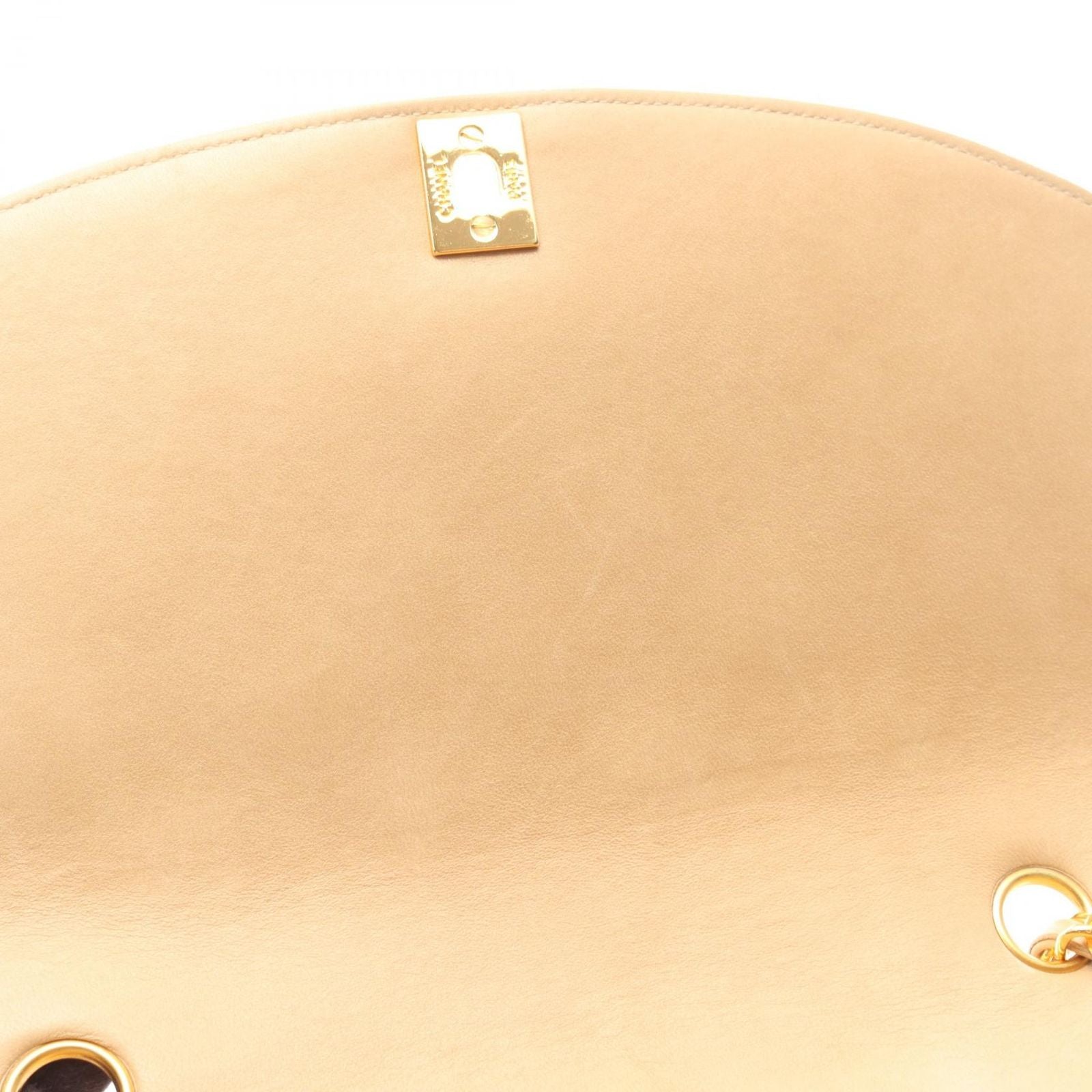 Chanel Shoulder Bag Quilted Diana Flap Beige Lambskin Chain — view 7