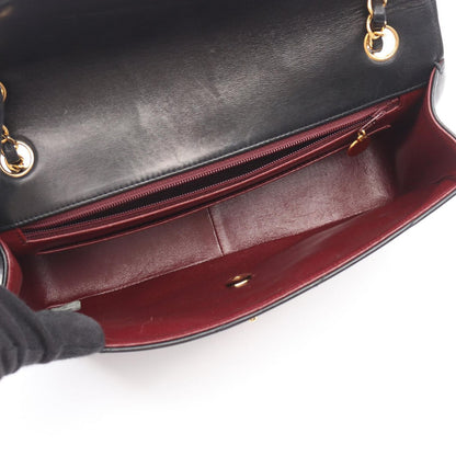 Chanel Shoulder Bag Bias Stitch Black Lambskin Chain — view 3