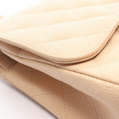 Chanel Shoulder Bag Big Quilted 30 Classic Large Double Flap Beige Caviar — view 7