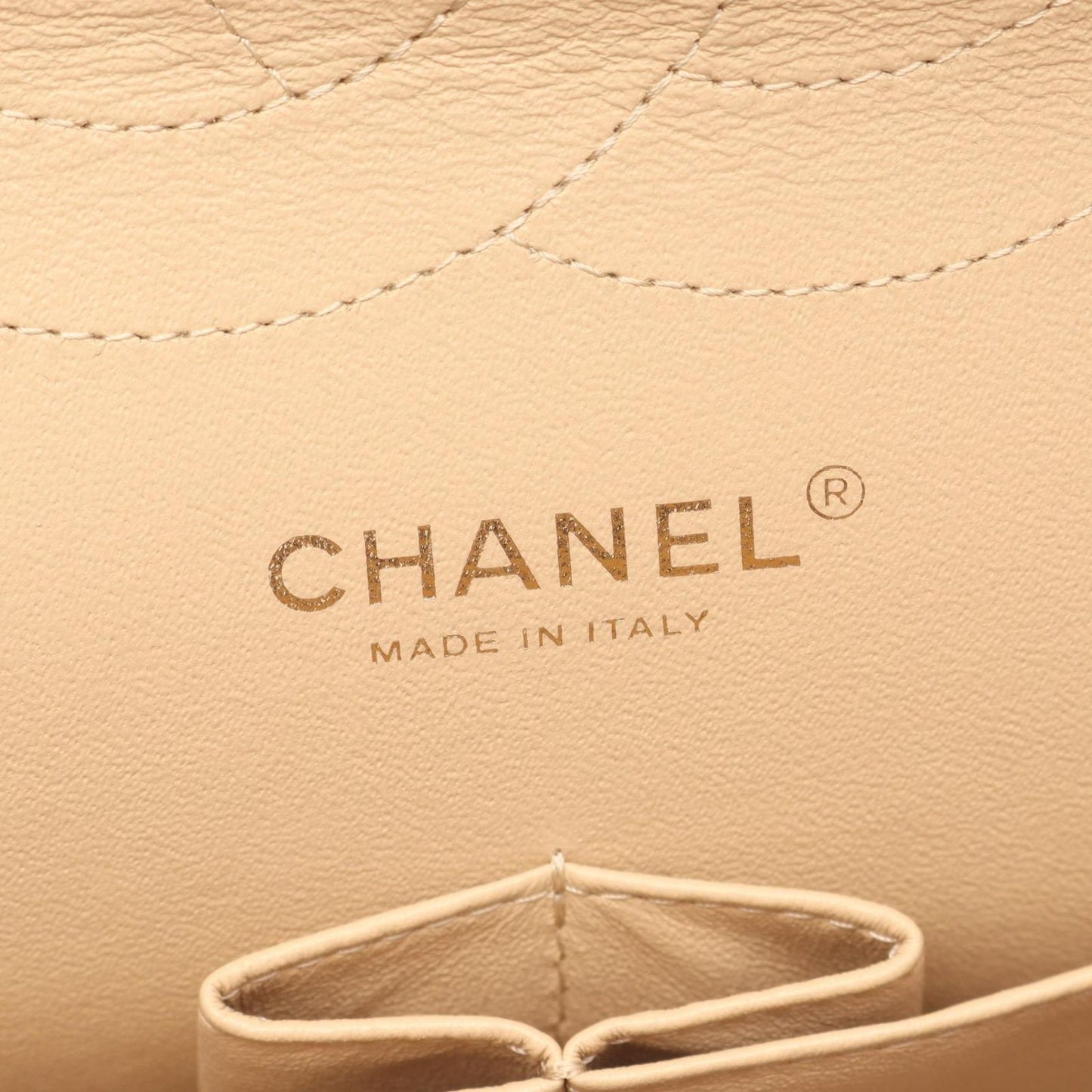 Chanel Shoulder Bag Big Quilted 30 Classic Large Double Flap Beige Caviar — view 4