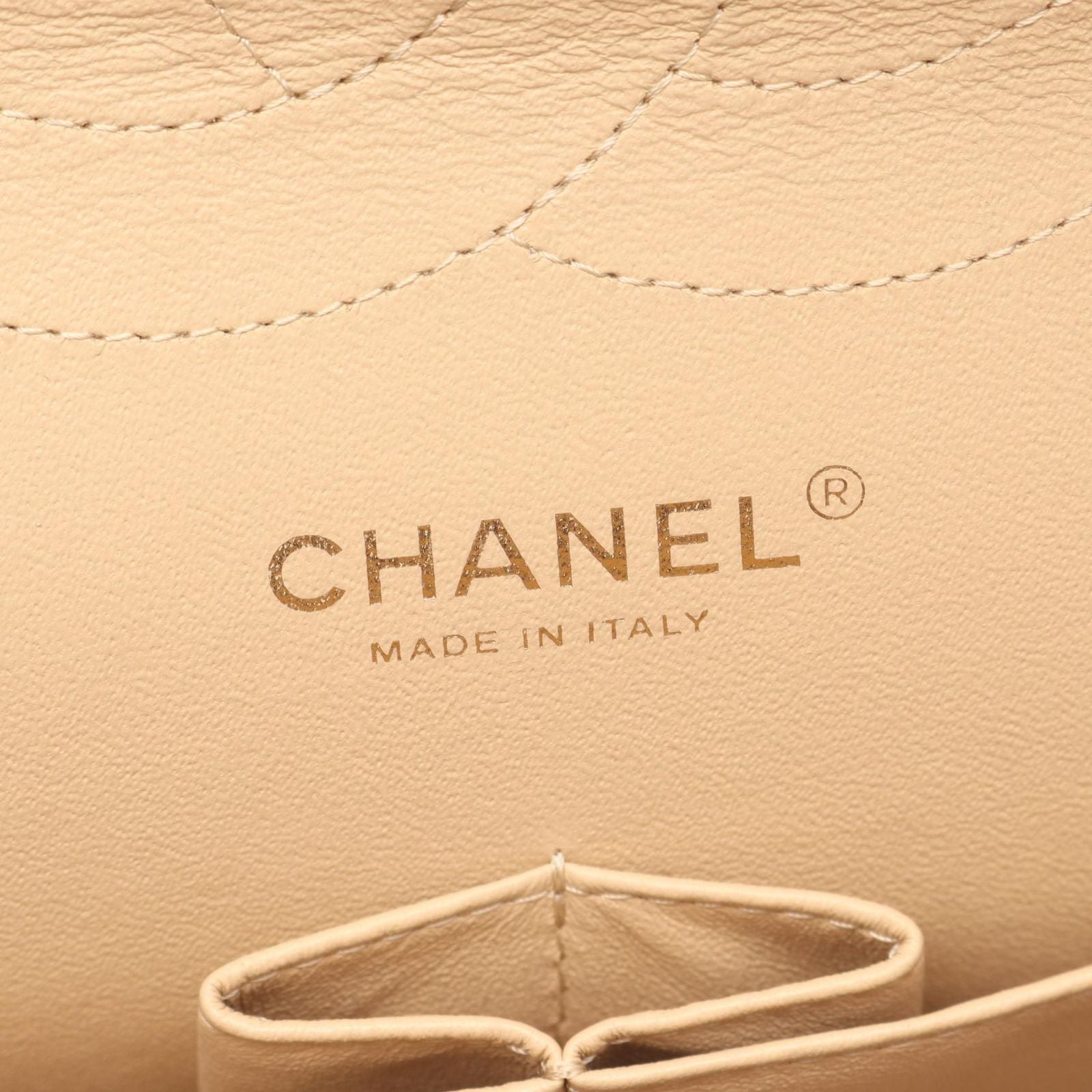 Chanel Shoulder Bag Big Quilted 30 Classic Large Double Flap Beige Caviar — view 4