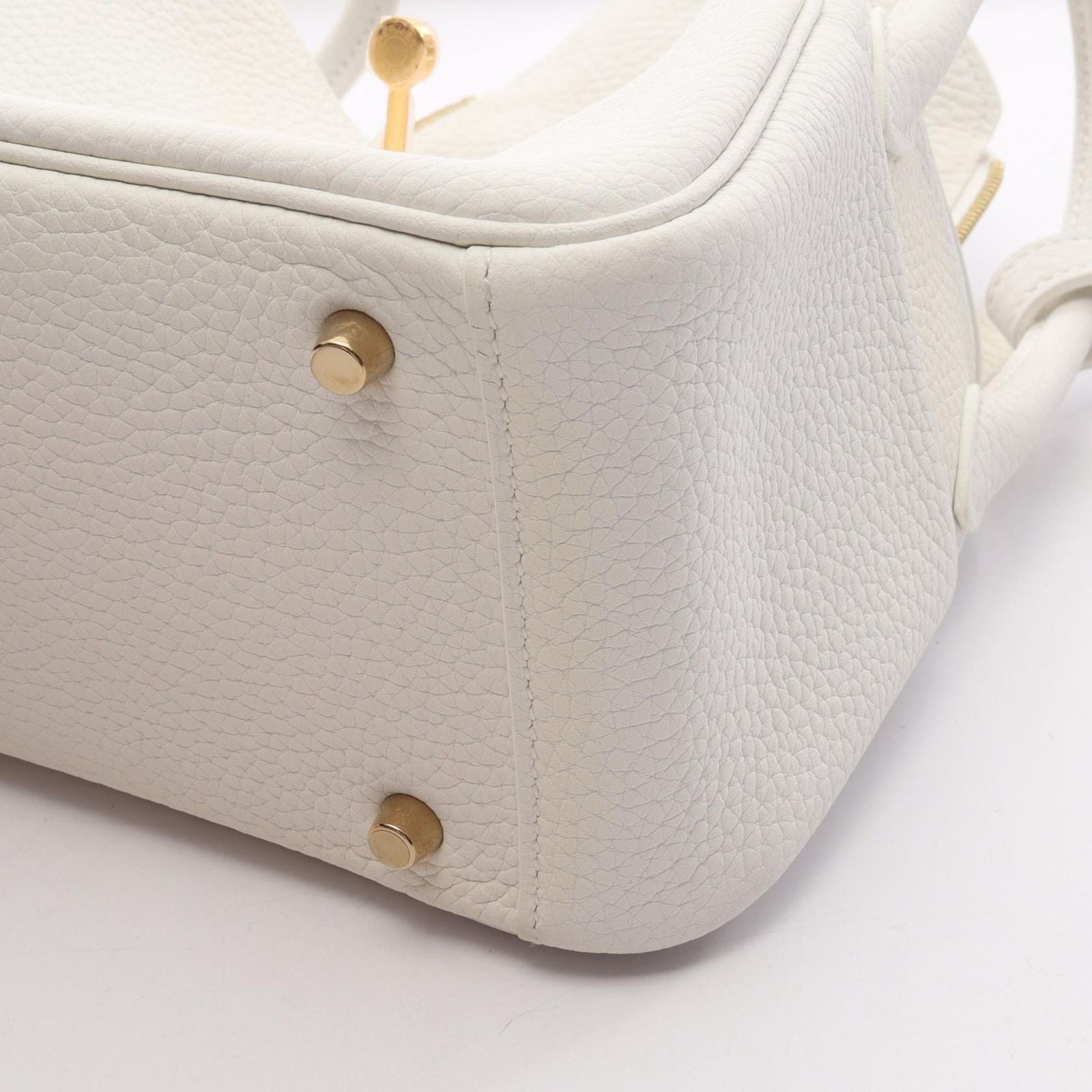 Hermes Shoulder Bag Lindy Mini White Leather — view 9