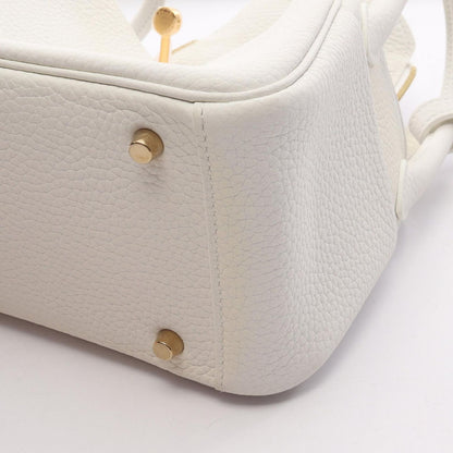 Hermes Shoulder Bag Lindy Mini White Leather — view 9