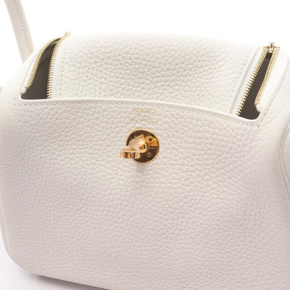 Hermes Shoulder Bag Lindy Mini White Leather — view 6