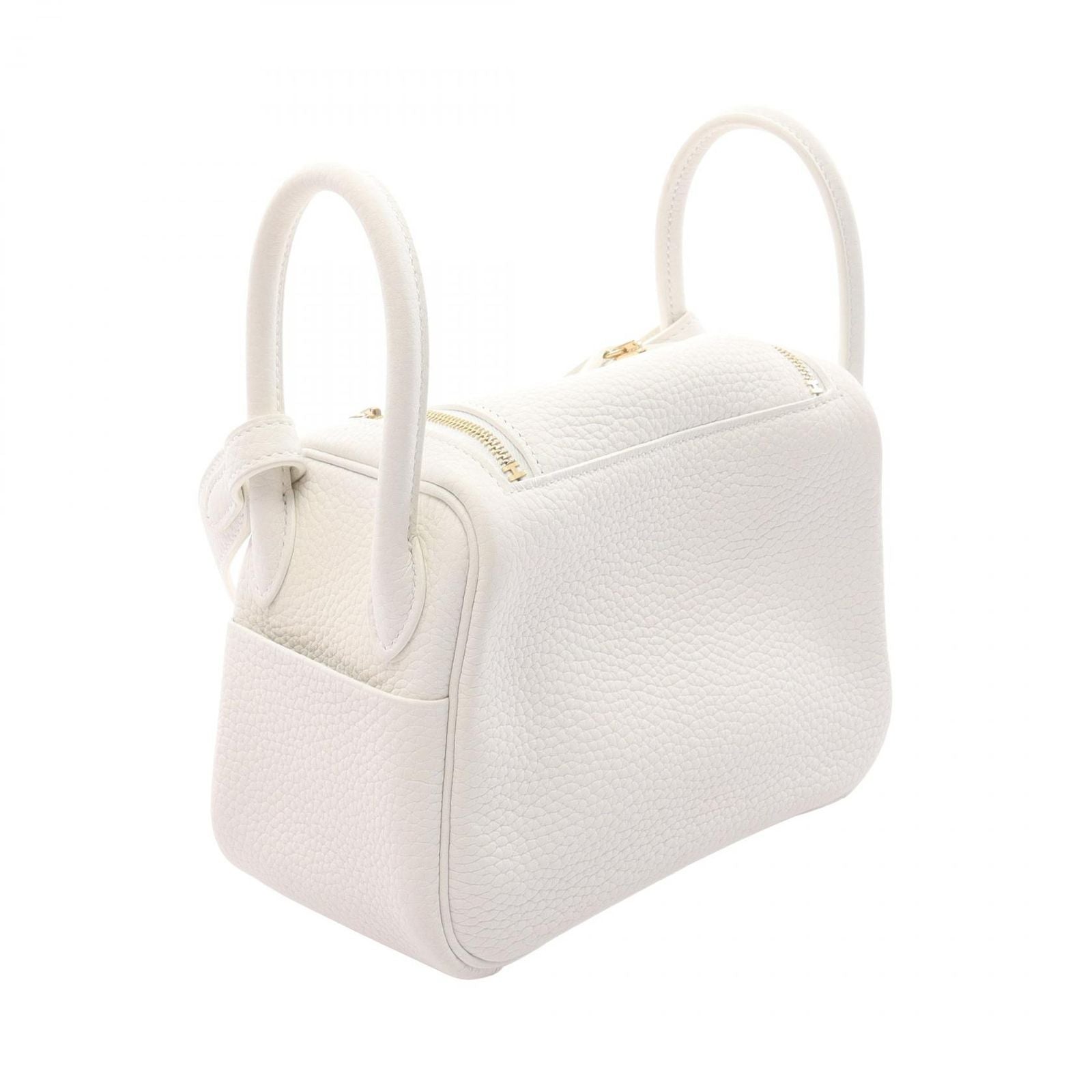 Hermes Shoulder Bag Lindy Mini White Leather — view 2
