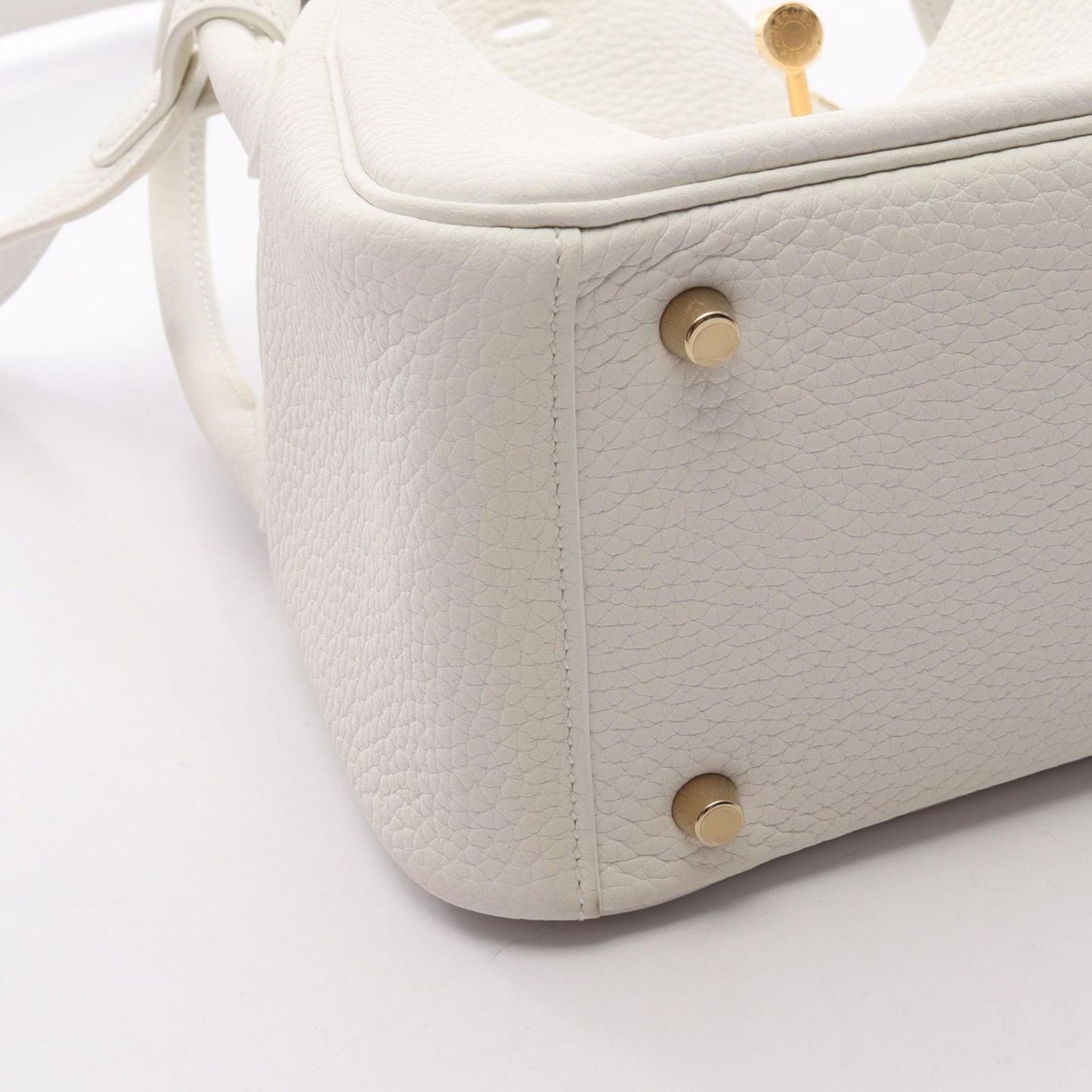 Hermes Shoulder Bag Lindy Mini White Leather — view 8