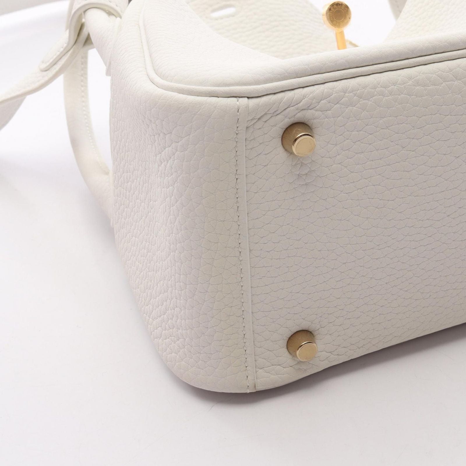 Hermes Shoulder Bag Lindy Mini White Leather — view 8