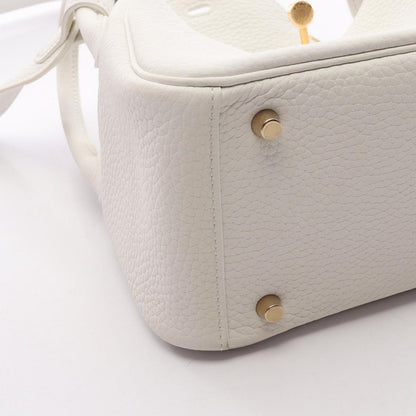 Hermes Shoulder Bag Lindy Mini White Leather — view 8