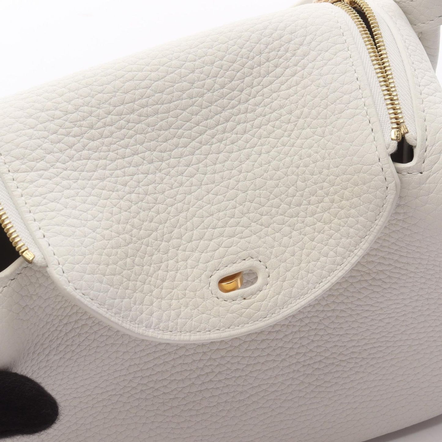 Hermes Shoulder Bag Lindy Mini White Leather — view 7