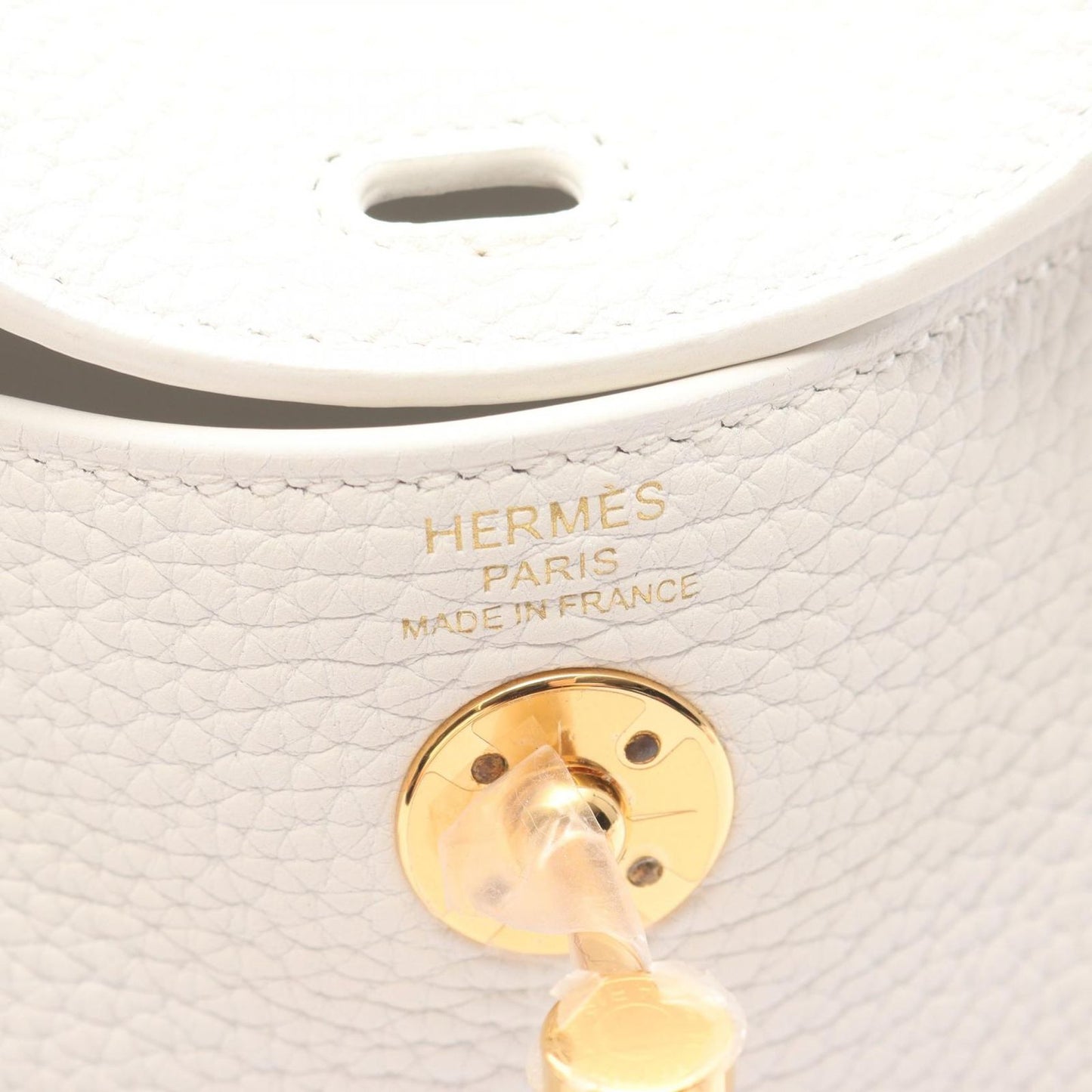 Hermes Shoulder Bag Lindy Mini White Leather — view 4