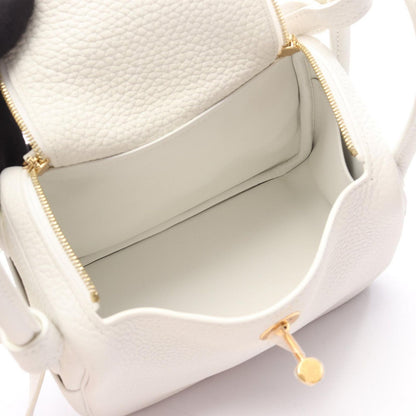 Hermes Shoulder Bag Lindy Mini White Leather — view 3