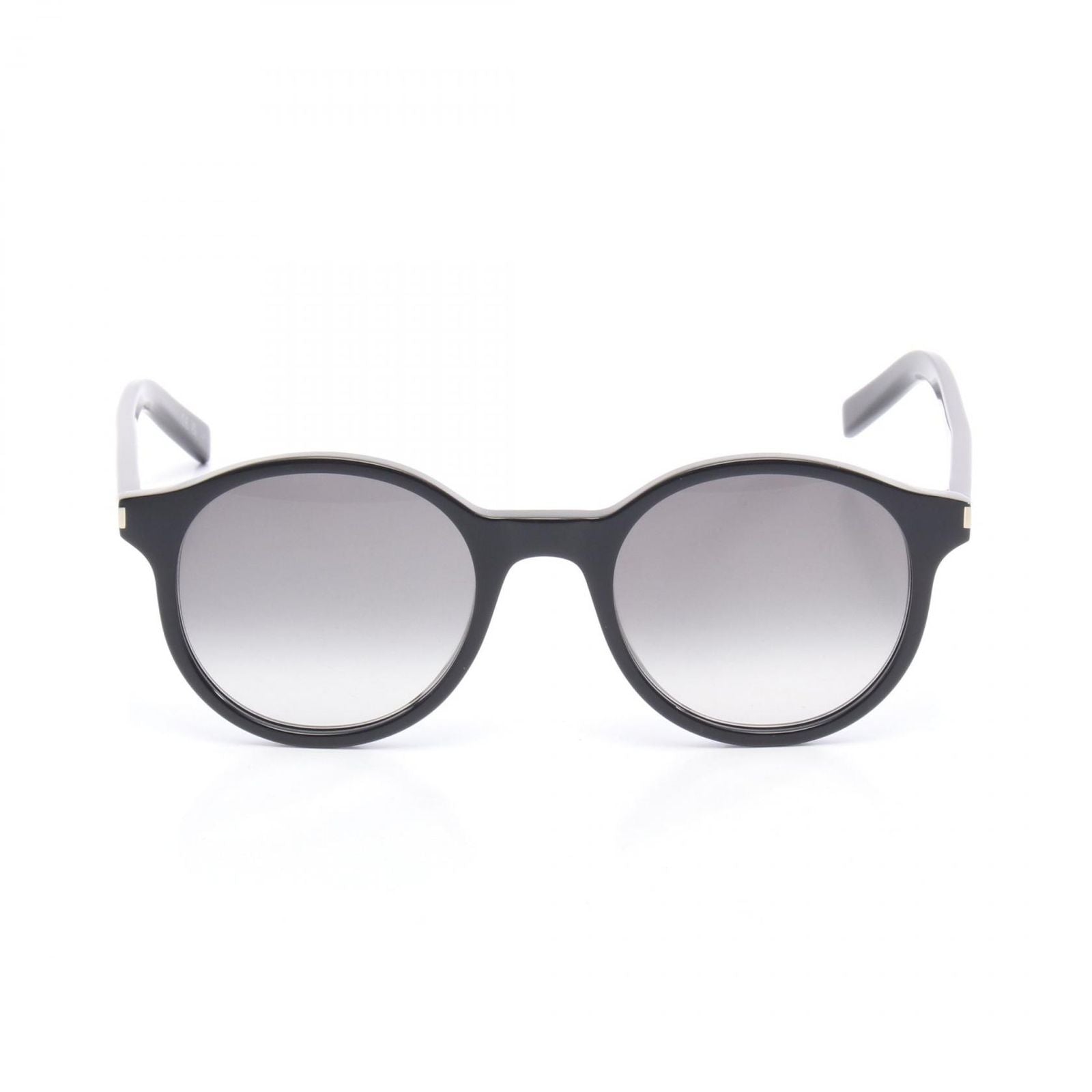 Saint Laurent Paris Sunglasses Round Black Gray Eyewear