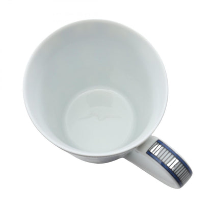 Hermes Tableware Blue D'ailleurs Mug — view 3
