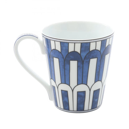 Hermes Tableware Blue D'ailleurs Mug — view 2