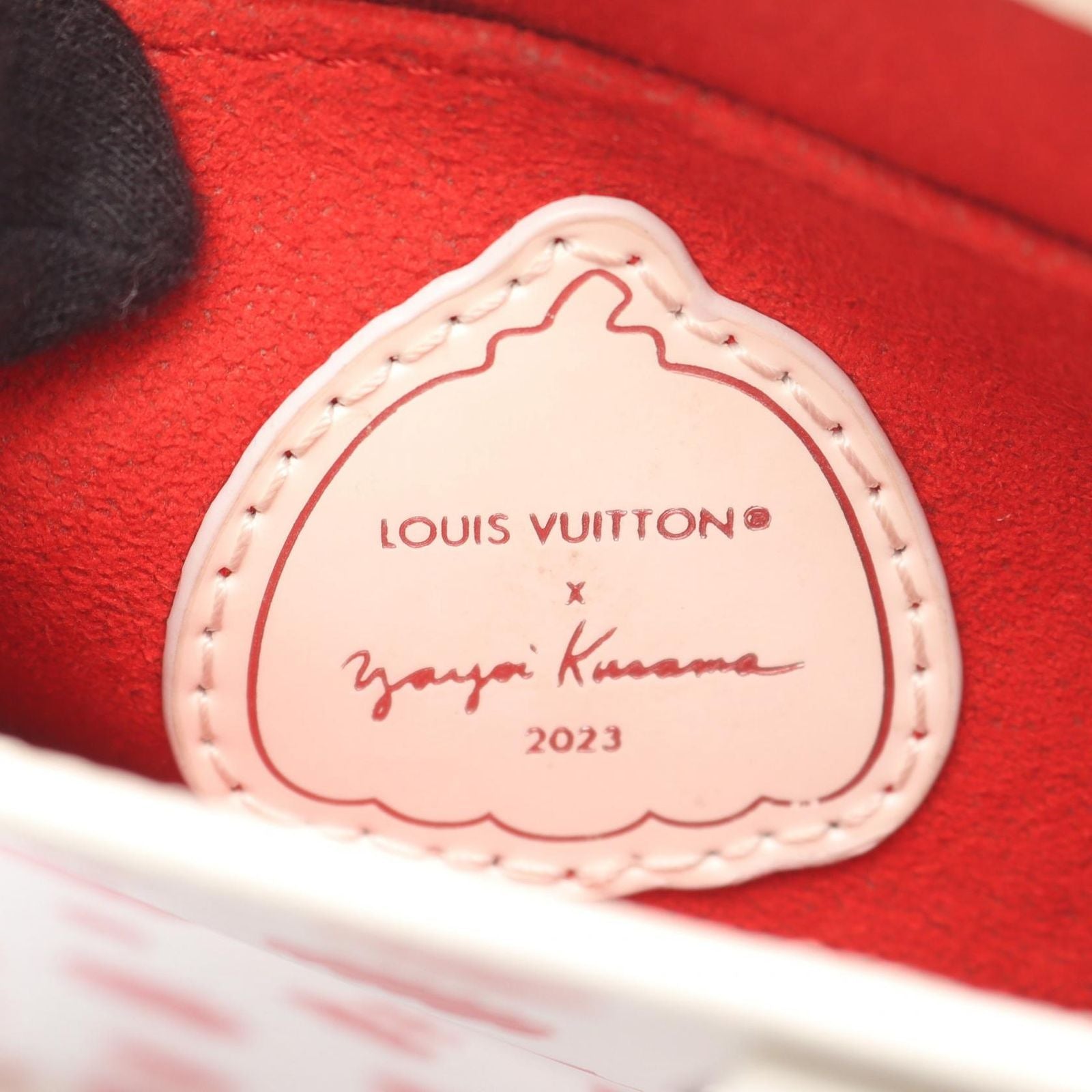 Louis Vuitton Handbag Yayoi Kusama Petite Sac Plat 2-Way White Red Leather LV Yk — view 4