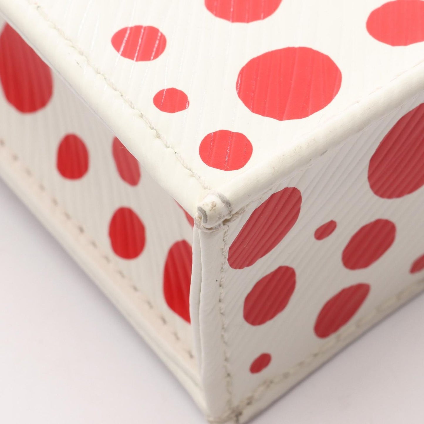 Louis Vuitton Handbag Yayoi Kusama Petite Sac Plat 2-Way White Red Leather LV Yk — view 7