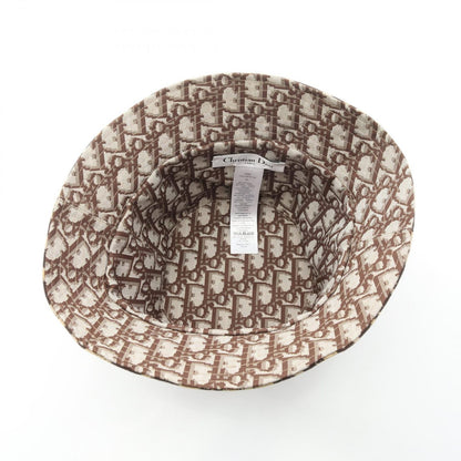 Dior Hat Mizza Leopard Oblique Reversible Bucket Hats — view 3