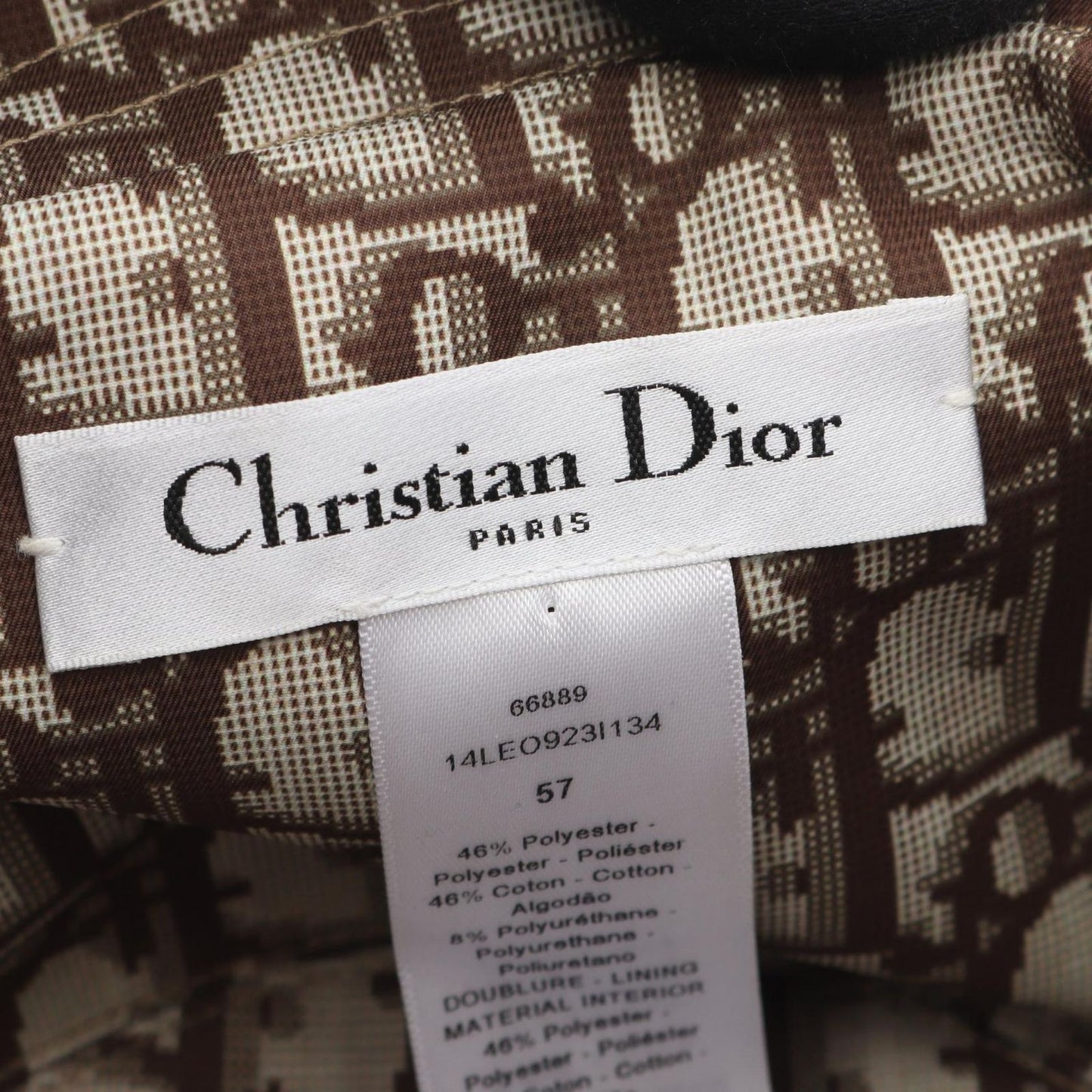 Dior Hat Mizza Leopard Oblique Reversible Bucket Hats — view 4