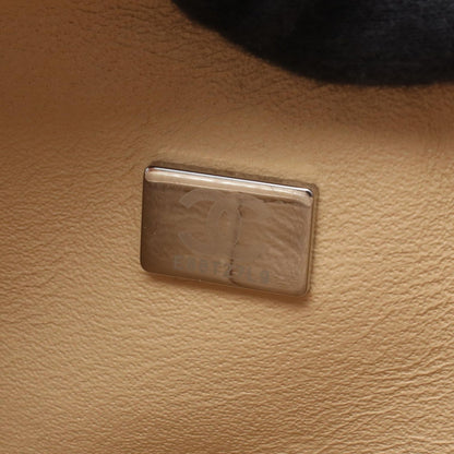 Chanel Shoulder Bag Quilted Double Flap Beige Caviar Leather Chain — view 5