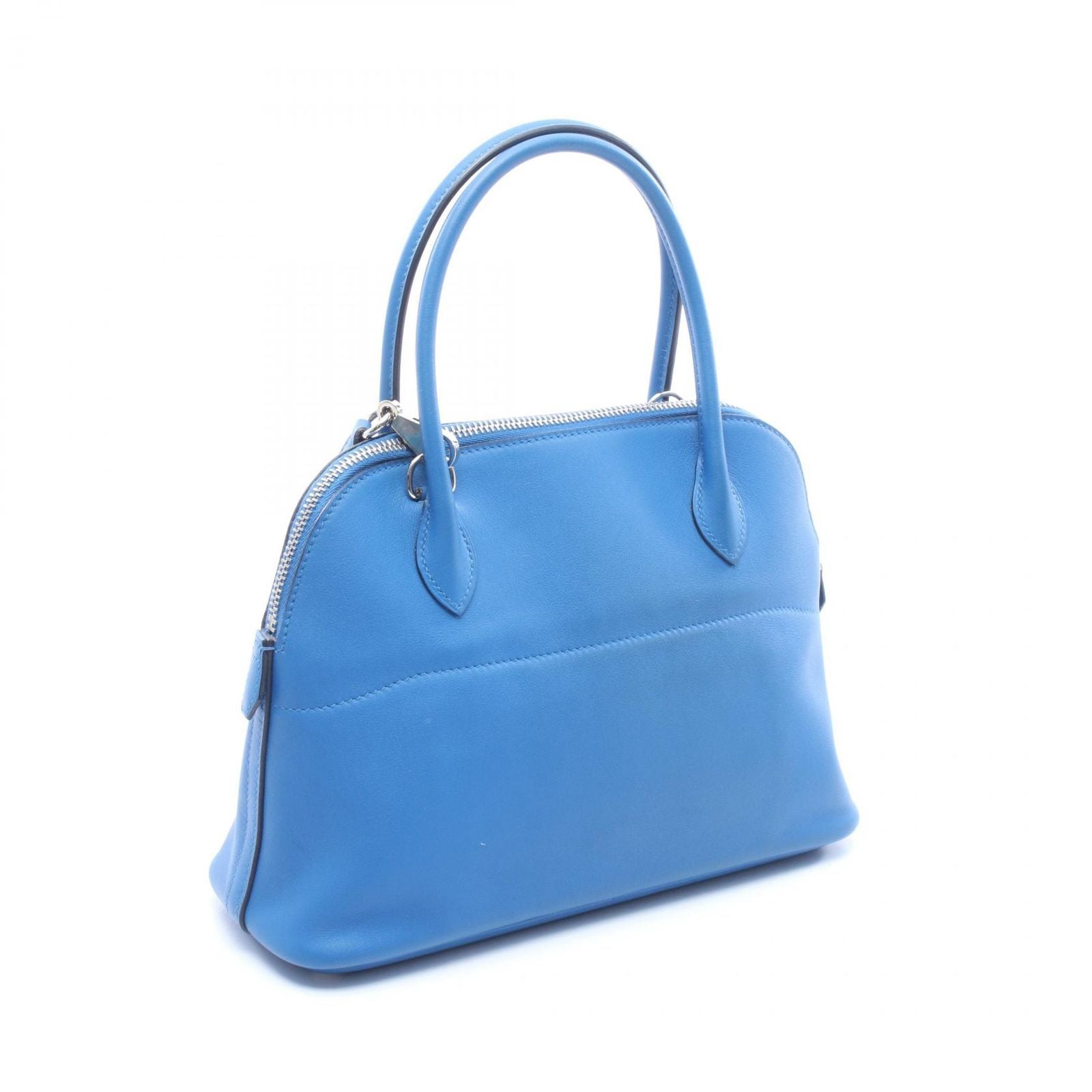 Hermes Handbag Bolide 27 2-Way Blue Zanzibar Leather — view 2