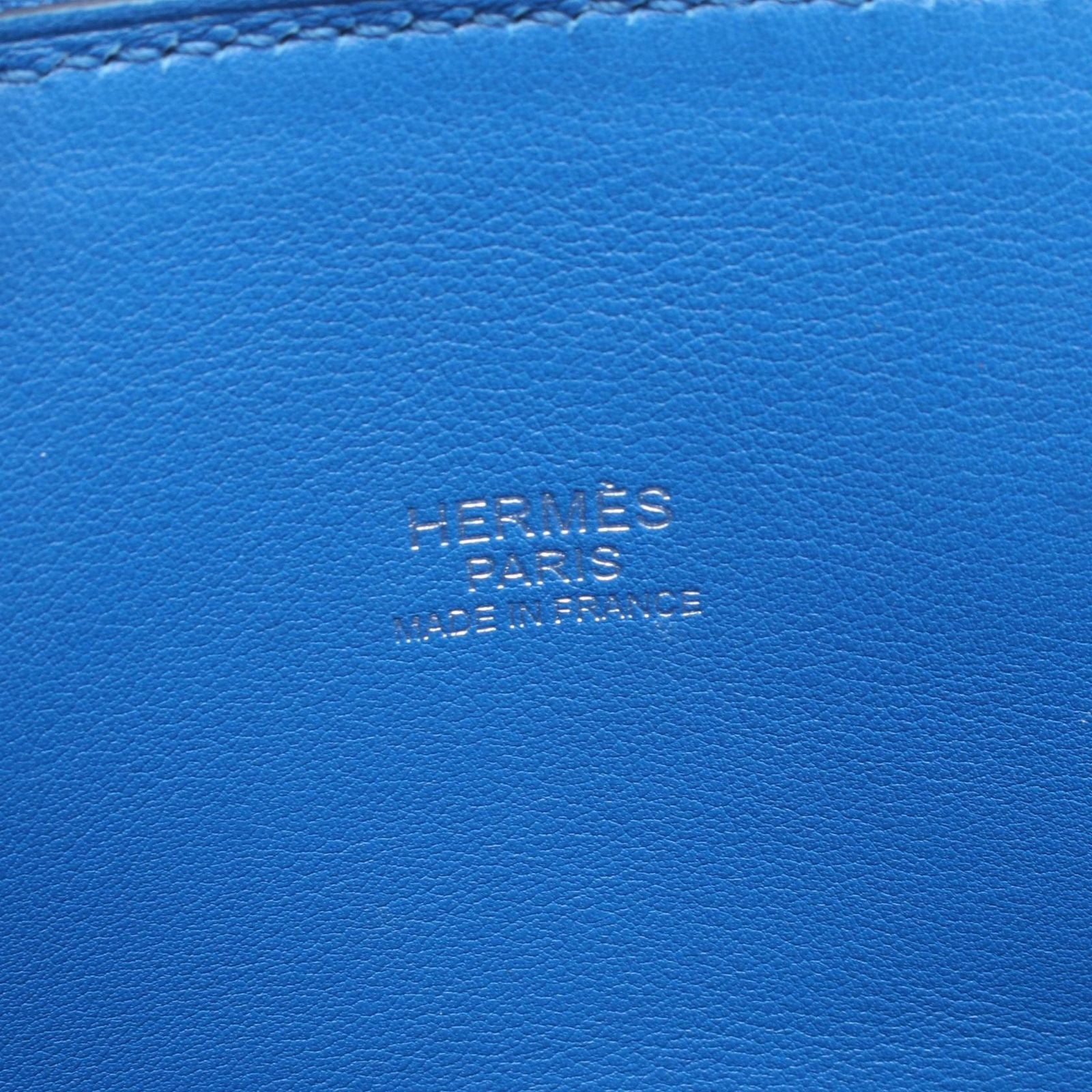 Hermes Handbag Bolide 27 2-Way Blue Zanzibar Leather — view 4