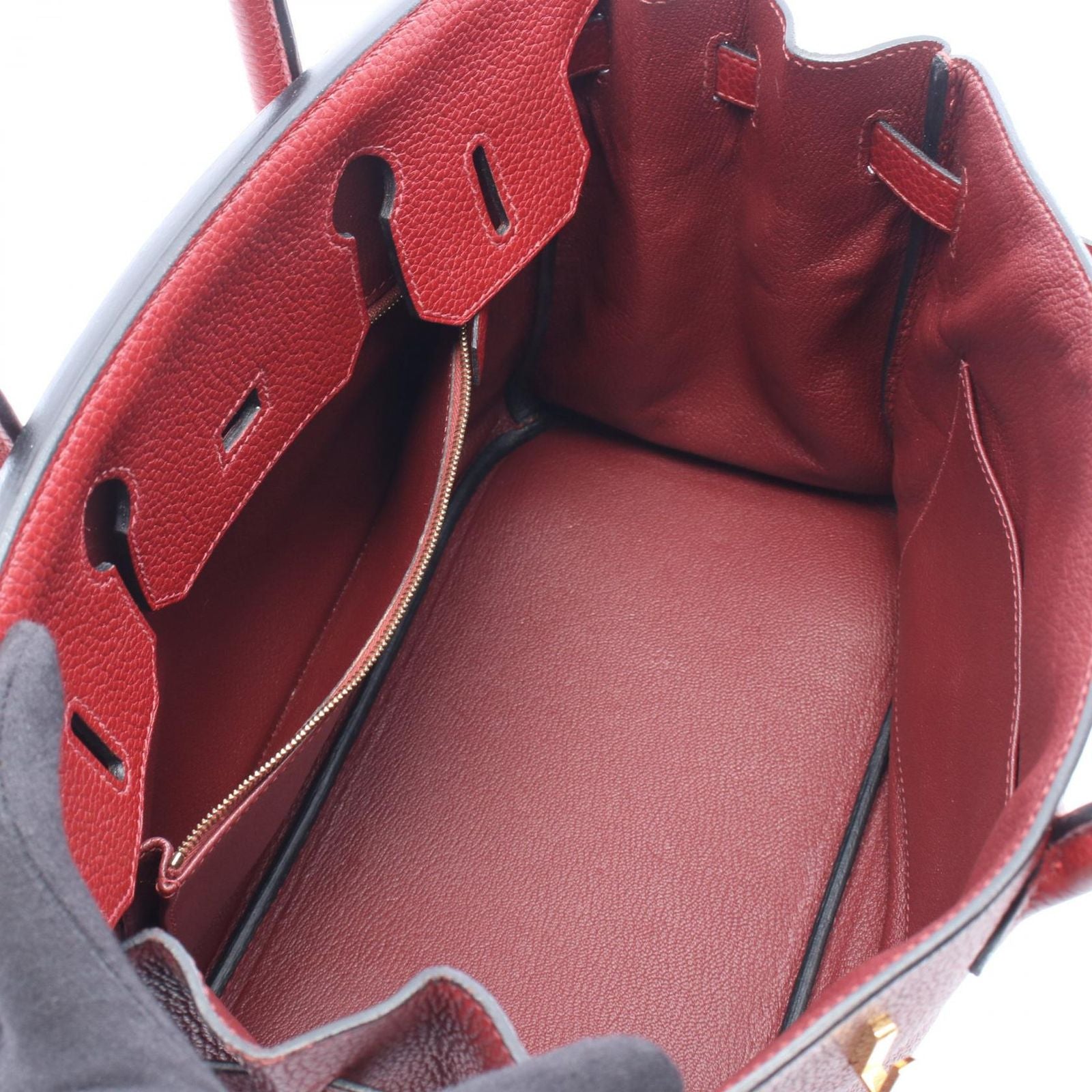 Hermes Handbag Birkin 30 Ruby Leather — view 3