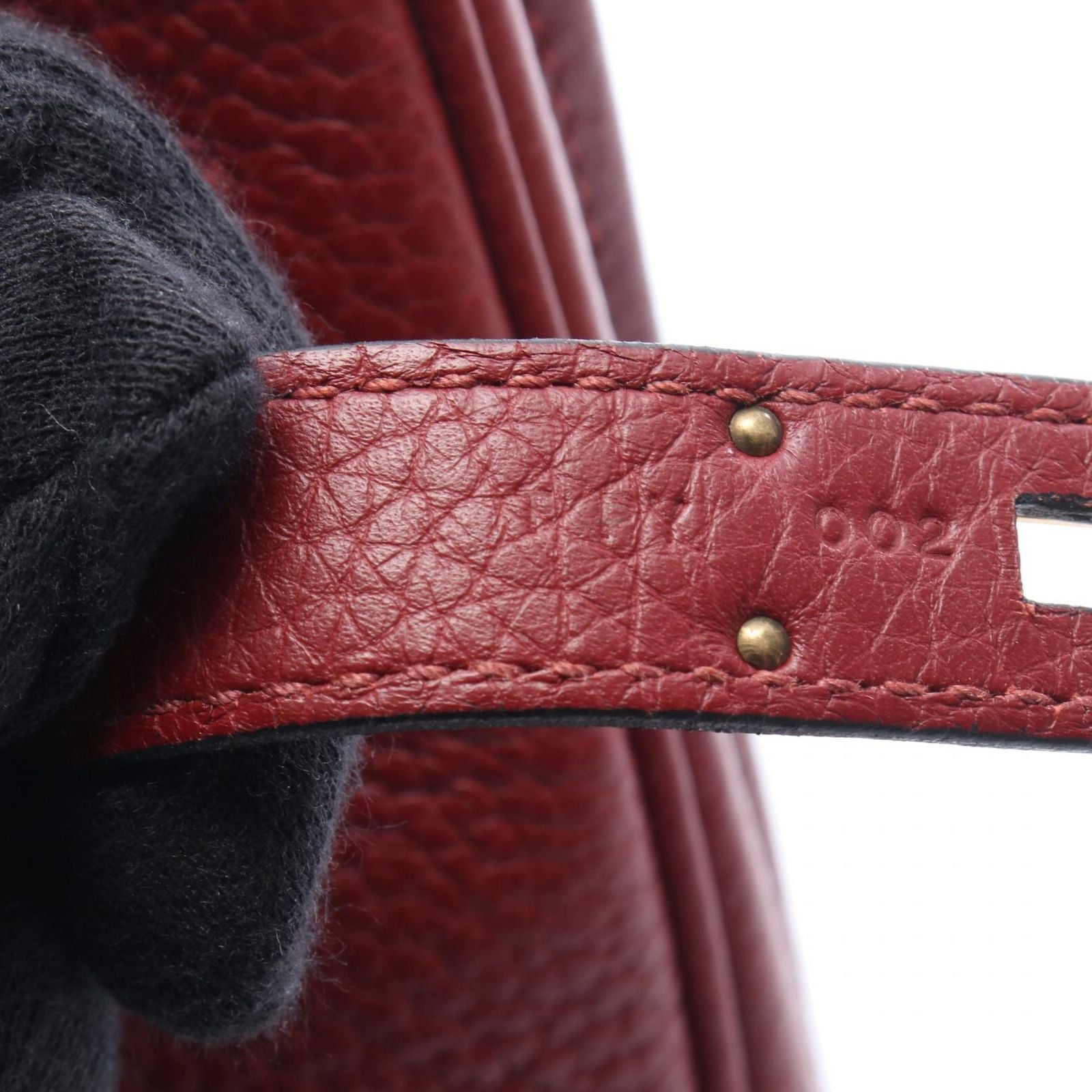 Hermes Handbag Birkin 30 Ruby Leather — view 5