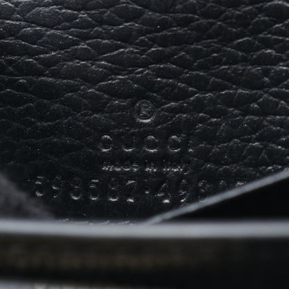 Gucci Bifold Wallet GG Marmont Beige Black Leather Canvas Double Bicolor Compact — view 4