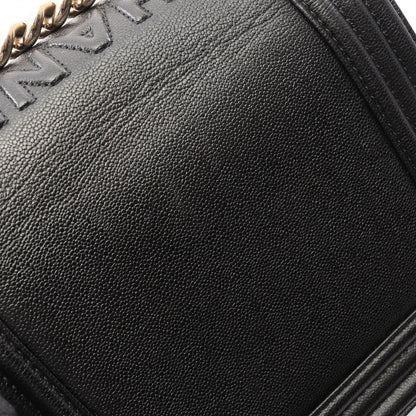 Chanel Shoulder Bag Black Caviar Leather Chain — view 6
