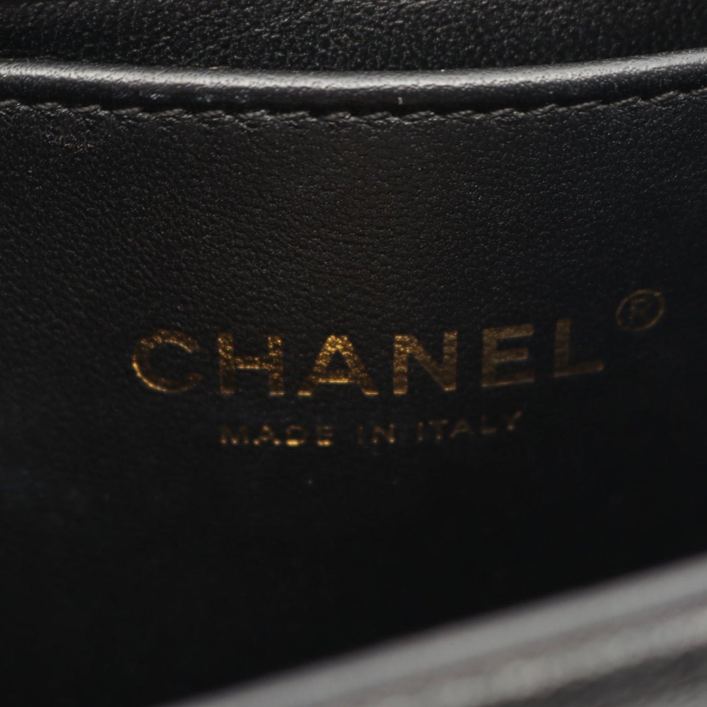 Chanel Shoulder Bag Black Caviar Leather Chain — view 4