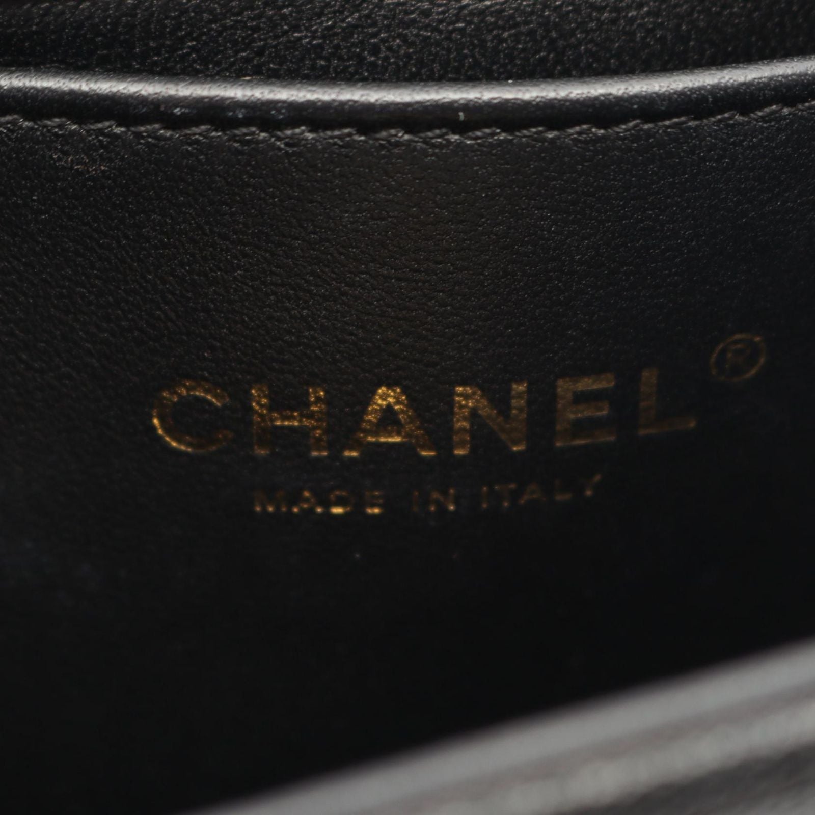 Chanel Shoulder Bag Black Caviar Leather Chain — view 4