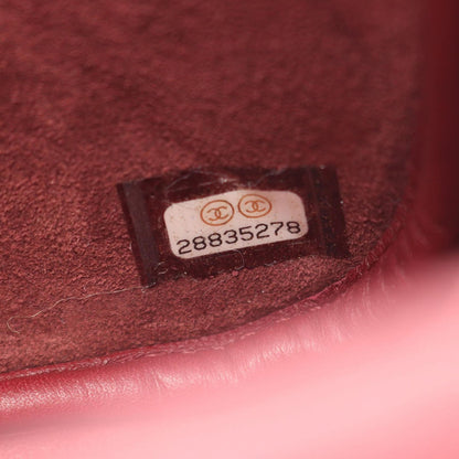 Chanel Shoulder Bag Quilted Red Lambskin Flap with Coin Case — view 5