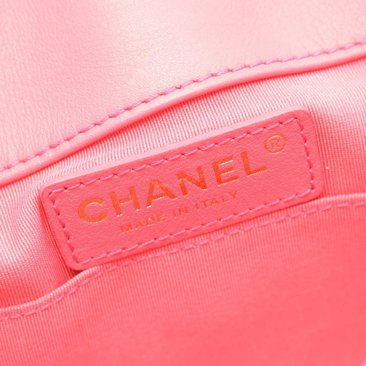 Chanel Shoulder Bag Quilted Pink Lambskin Small Flap Chain — view 4