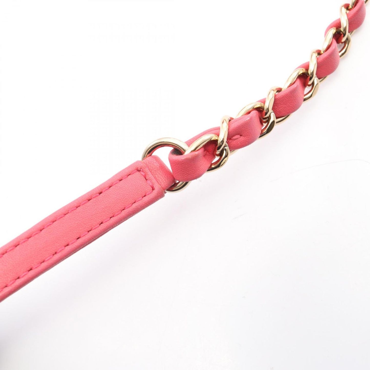 Chanel Shoulder Bag Quilted Pink Lambskin Small Flap Chain — view 8