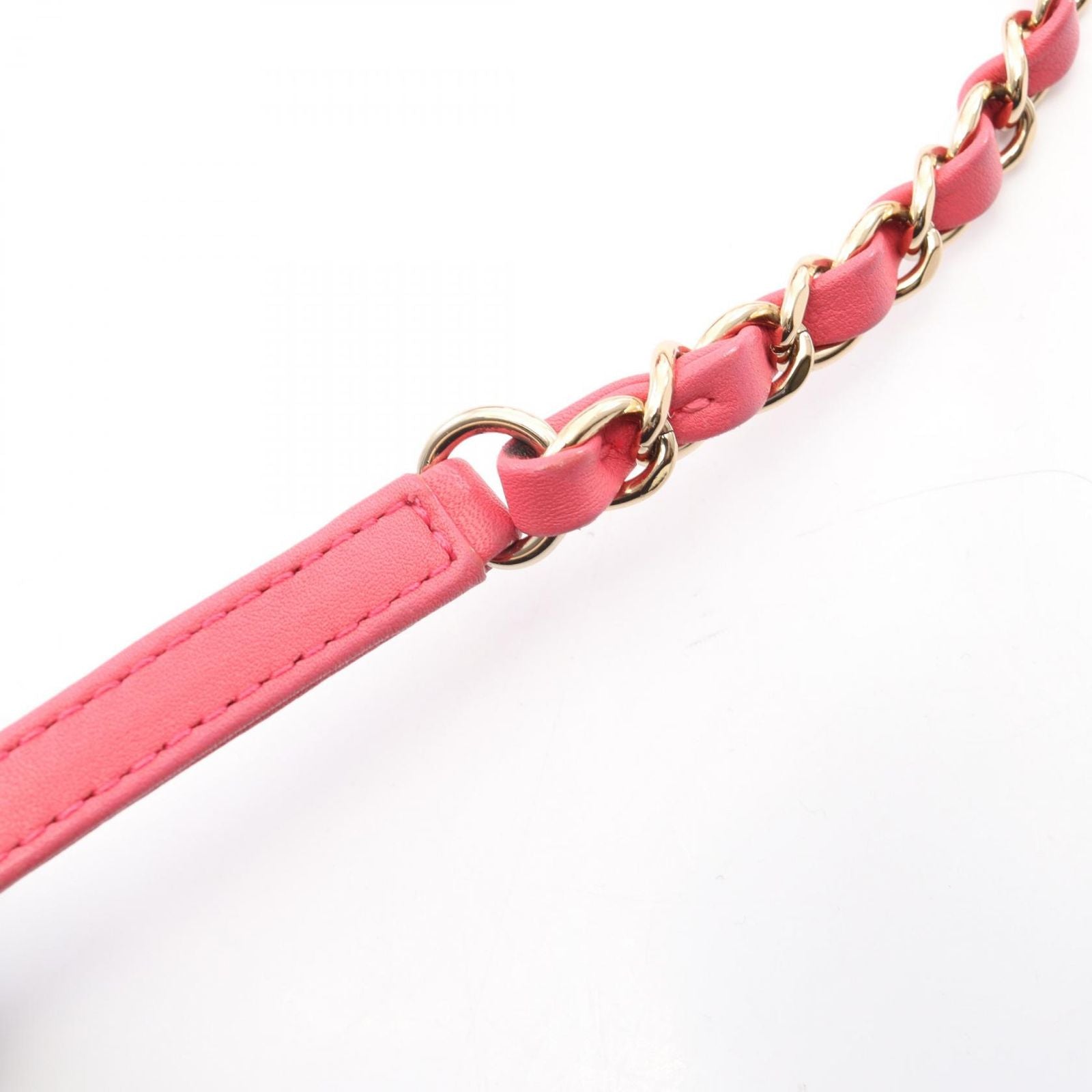 Chanel Shoulder Bag Quilted Pink Lambskin Small Flap Chain — view 8