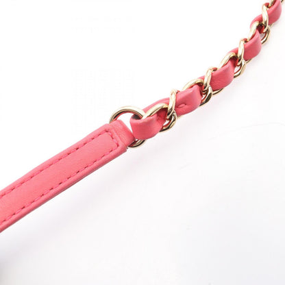 Chanel Shoulder Bag Quilted Pink Lambskin Small Flap Chain — view 8