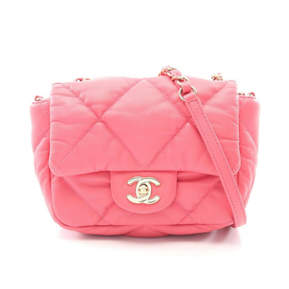 Chanel Shoulder Bag Quilted Pink Lambskin Small Flap Chain