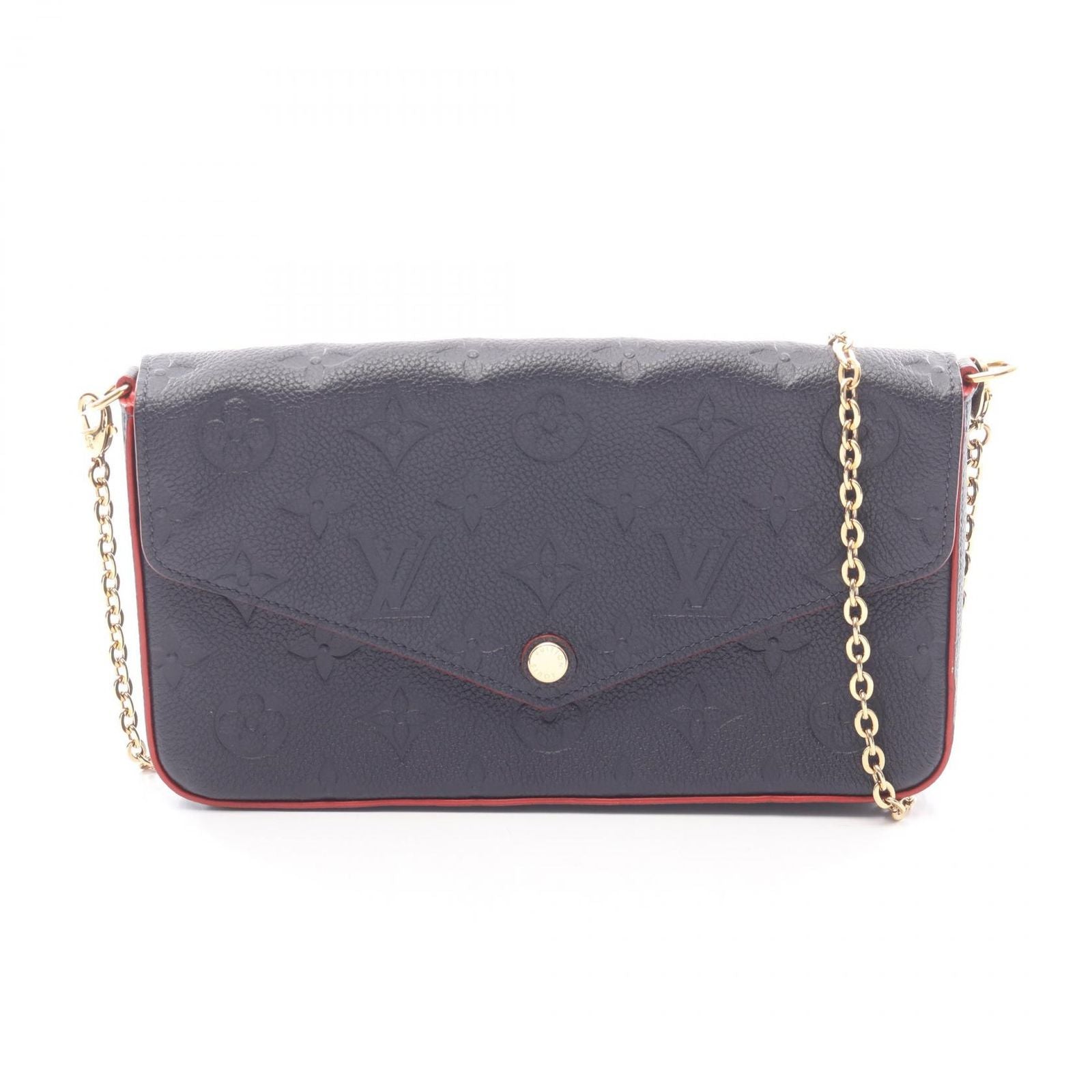 Louis Vuitton Shoulder Bag Pochette Felicie Marie Nuit Leather