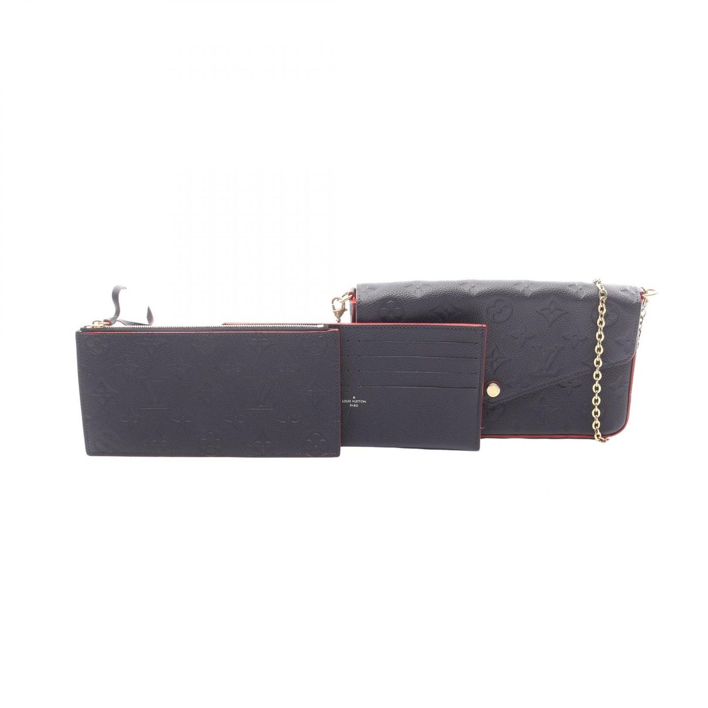 Louis Vuitton Shoulder Bag Pochette Felicie Marie Nuit Leather — view 6