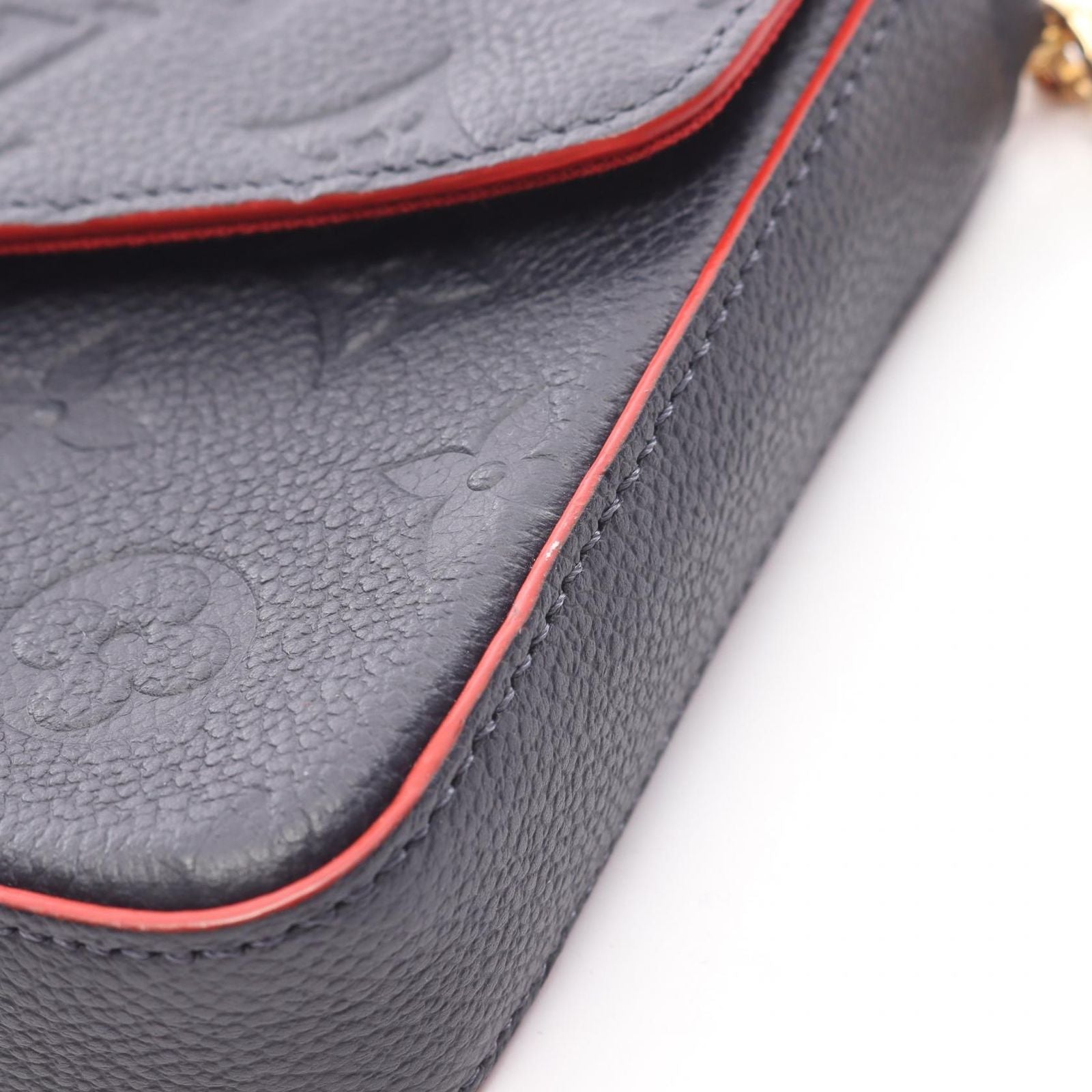 Louis Vuitton Shoulder Bag Pochette Felicie Marie Nuit Leather — view 7