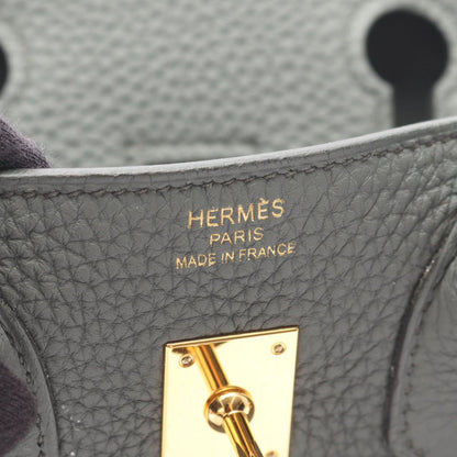 Hermes Handbag Birkin 25 Vert Amand Leather — view 4