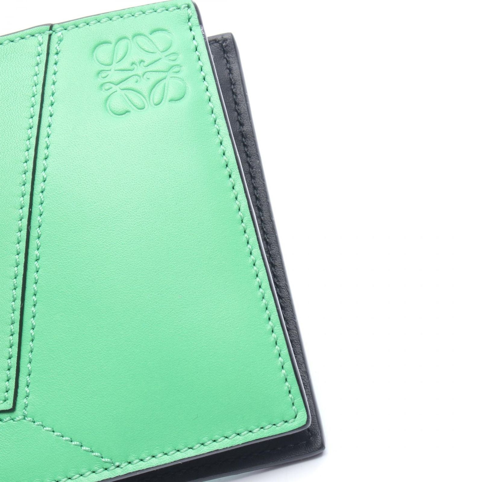 Loewe Bifold Wallet Puzzle Coin Green Leather — view 9