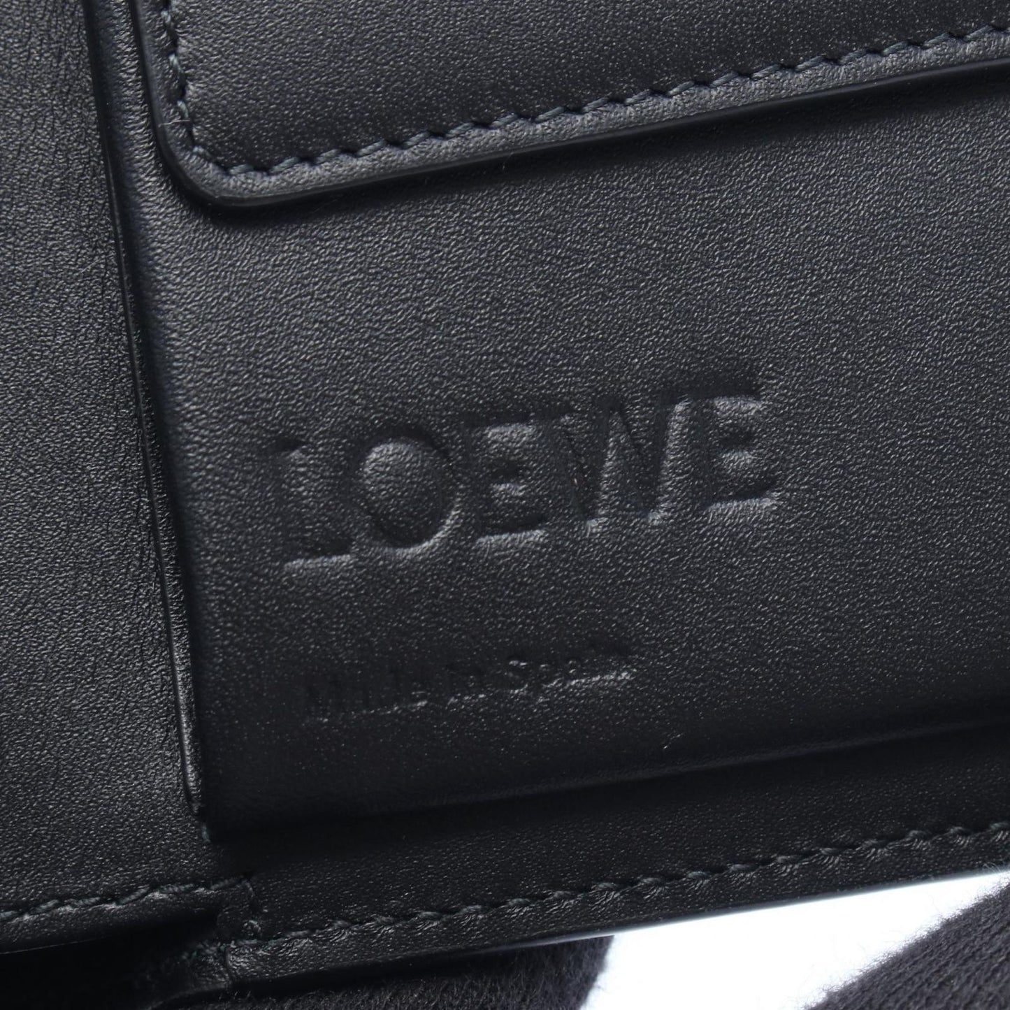 Loewe Bifold Wallet Puzzle Coin Green Leather — view 4